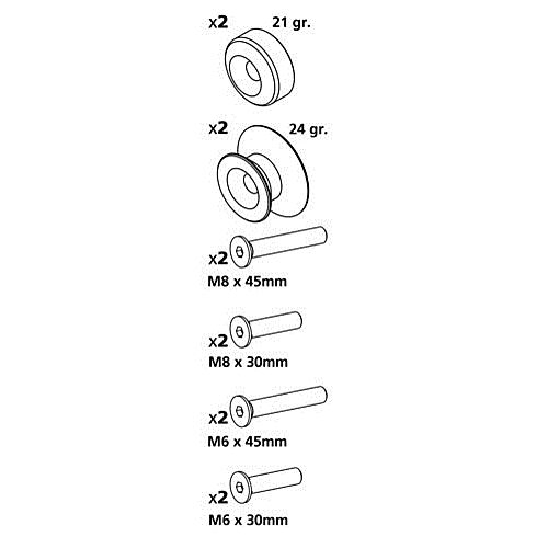 Βίδες Στήριξης Πετάλου Lampa 6/8mm Γκρι Ergal