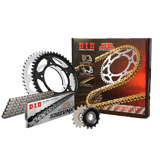 Drive chain  & Sprockets DID-JT Honda Transalp 750 23-26 Black Chain X `ring (ZVM-X)