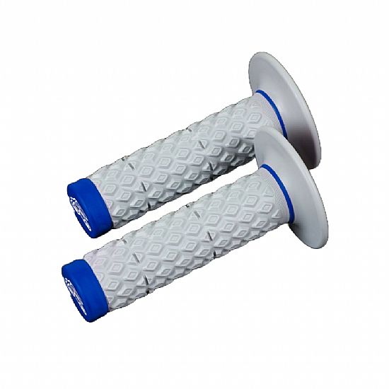 Χειρολαβές Renthal MX Dual Grips G206 Comfort Διπλής Πυκνότητας Γκρι/Μπλε