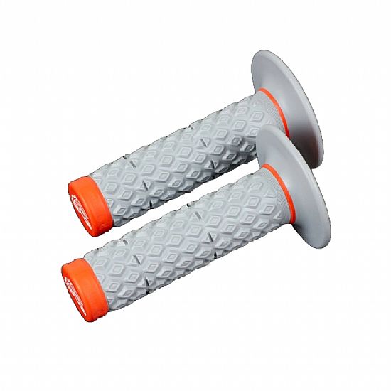 Χειρολαβές Renthal MX Dual Grips G208 Comfort Διπλής Πυκνότητας Γκρι/Πορτοκαλί