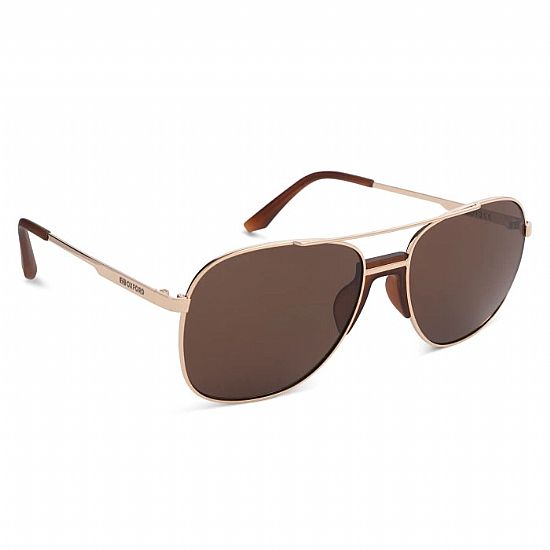 Oxford Sunglasses Force One Gold Metal Frame Brown Lens