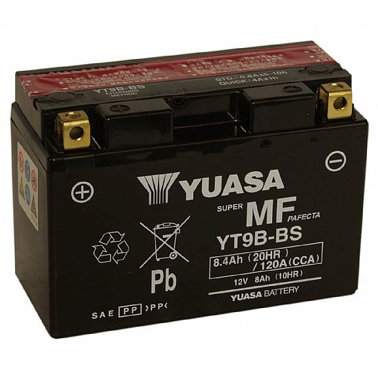 Battery YT9B-BS YUASA ( YT9B-4 ) with acid