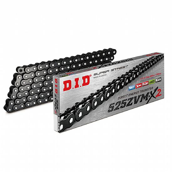 DID 525 ZVM-X2 x 124 Links Glossy Black