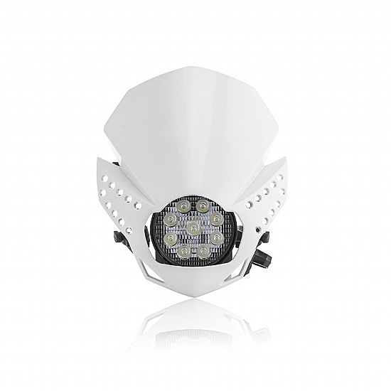 Acerbis Fulmine Led Μάσκα Φανάρι Άσπρο