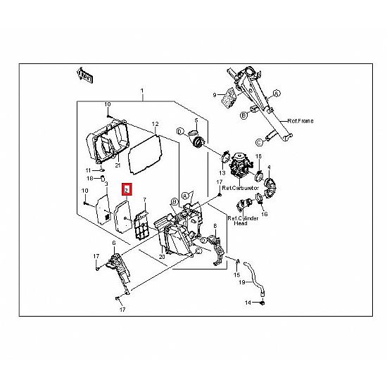 Φίλτρο αέρος KAWASAKI ZX130 / MODENAS X CITE 135