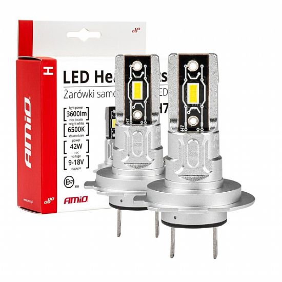 LED H7 Set AMIO H-SERIES 9>18V 42W 6500K 3600lm +200%