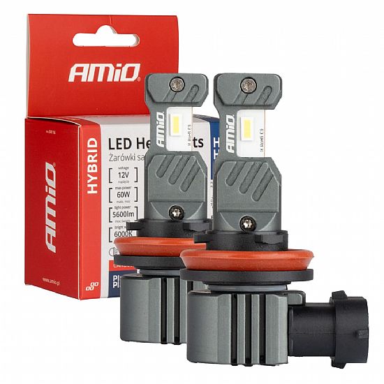 AMIO LED H8/H9/H11/H16 12V 60W 6.000K 5.600lm