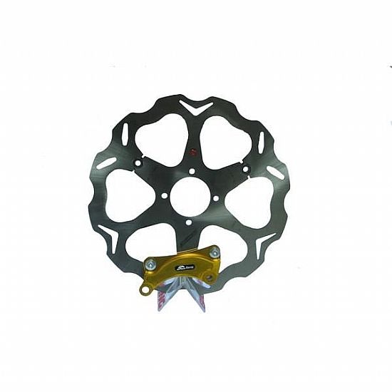 Δισκόπλακα BRAKING Crypton-x 135 πλευστή 300mm με χρυσαφί αντάπτωρα