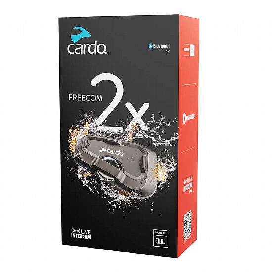 Ενδοεπικοινωνία Μηχανής Cardo Freecom 2X JBL Μονή