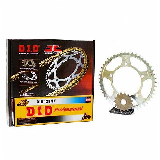 Drive chain  & Sprockets DID-JT Set for Honda CBF 125