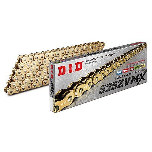 DID 525 Χρυσή (ZVM-X) X'Ring x 128 Links
