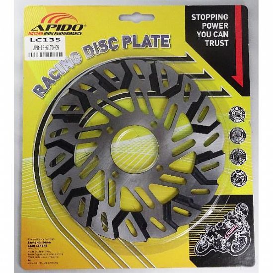 Δισκόπλακα APIDO 220mm Μαύρο - Ασημί για YAMAHA CRYPTON-X 135