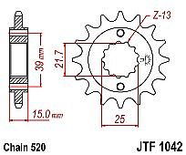 Front sprocket JT JTF1042.14 teeth KYMCO 250KXR 300MAXXER