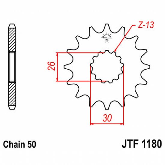 Γρανάζι εμπρός Tiger 955 JTF1180 18T