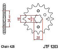 Front sprocket JT JTF 1263.14 CRYPTON - R