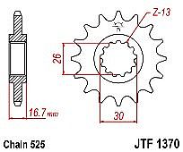 Front sprocket JT JTF 1370.15 HONDA CB650 CB1000S