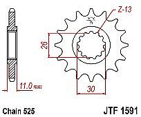 Front sprocket JT JTF1591.16 teeth YAMAHA FZ8 / TDM900
