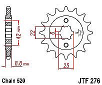 Front sprocket JT JTF276.15 teeth CM250 /TB CB400 NB NC