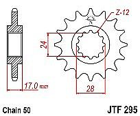 Front sprocket JT JTF295.15 teeth HONDA CBR600 FM FN FP FR FS FT PC25