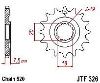 Front sprocket JT JTF326.13 Teeth HONDA CR125 R