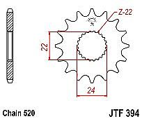 Front Sprocket JT JTF394 15-16-17 Teeth APRILIA 125 AFI-RX-SX-MX-RS