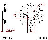 Front Sprocket JT JTF404 17 Teeth BMW S1000 RR