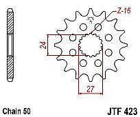 Front Sprocket JT JTF423 16-17-18 Teeth SUZUKI GSX-R1000-1300 GSX1300