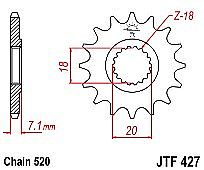 Front Sprocket JT JTF427 12 Teeth SUZUKI RM125 RM-Z250