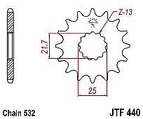 Front Sprocket JT JTF440 16 Teeth Suzuki GSX-R1100 WS/WT/WV/WW