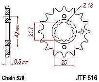 Front Sprocket JT JTF516 16 Teeth SUZUKI GS500