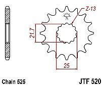 Γρανάζι JT εμπρός JTF520 16
