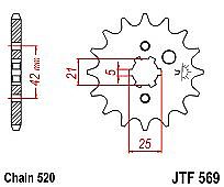 Front sprocket JT JTF569.13 Teeth KAWASAKI KX YAMAHA YZ