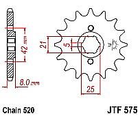 Front Sprocket JT JTF575 14-15 Teeth YAMAHA TT250-350-600 XT600