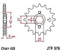 Front Sprocket JT JTF576 19 Teeth YAMAHAYamaha XT350 C N/S/T/U/W/A/B/D/E/F/G/H/J/K/L/M