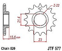 Γρανάζι JT Εμπρός JTF577.15 Δόντια YAMAHA TT600 XT 600