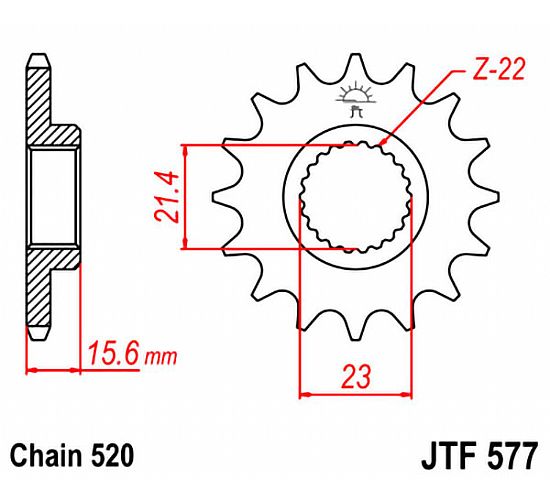 JT Sprocket JTF577.14 YAMAHA XT600E 1990-2000