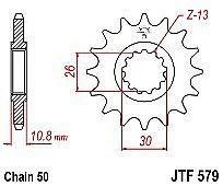 Front Sprocket JT JTF579 15-16-17 Teeth YAMAHA FZ-1 YZF R1 XJR1300