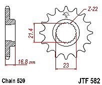 Front Sprocket JT JTF582 16 Teeth YAMAHA XJ600