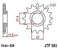 Front Sprocket JT JTF583 14 Teeth YAMAHA TT250 R