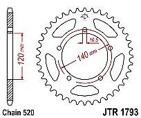 Rear sprocket JT JTA1793 45 Teeth Aluminium