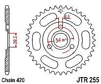 Rear sprocket JT JTR255 26 Teeth