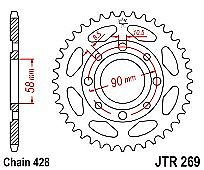 Rear sprocket JT JTR269 42 Teeth