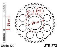 Rear sprocket JT JTR273 45 Teeth
