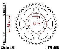 Rear sprocket JT JTR468 46 Teeth