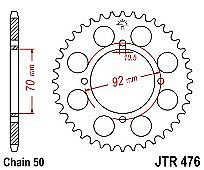 Rear sprocket JT JTR476 40 Teeth