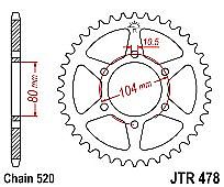 Rear sprocket JT JTR478 42-45-46 Teeth