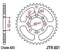 Rear sprocket JT JTR801 38-39 Teeth