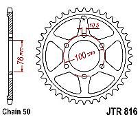 Rear sprocket JTR816 45-46 Teeth