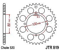 Rear sprocket JTR819 47 Teeth