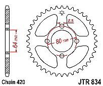 Rear sprocket JTR834 37-39 Teeth